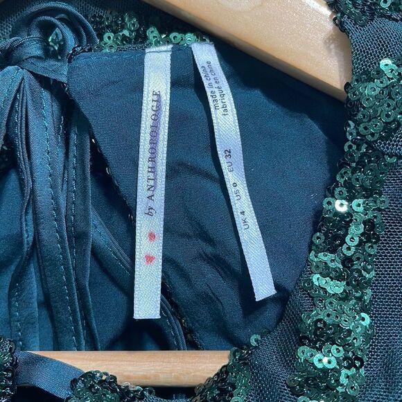 Anthropologie Sequined Open-Back Mini Dress - Picture 7 of 7